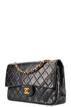 CHANEL Vintage Double Flap Bag Medium Black