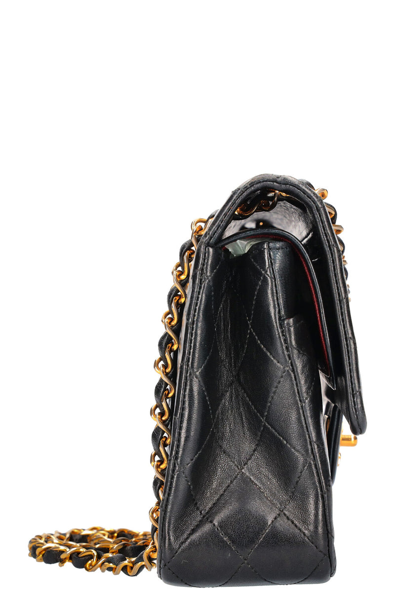 CHANEL Vintage Double Flap Bag Medium Black