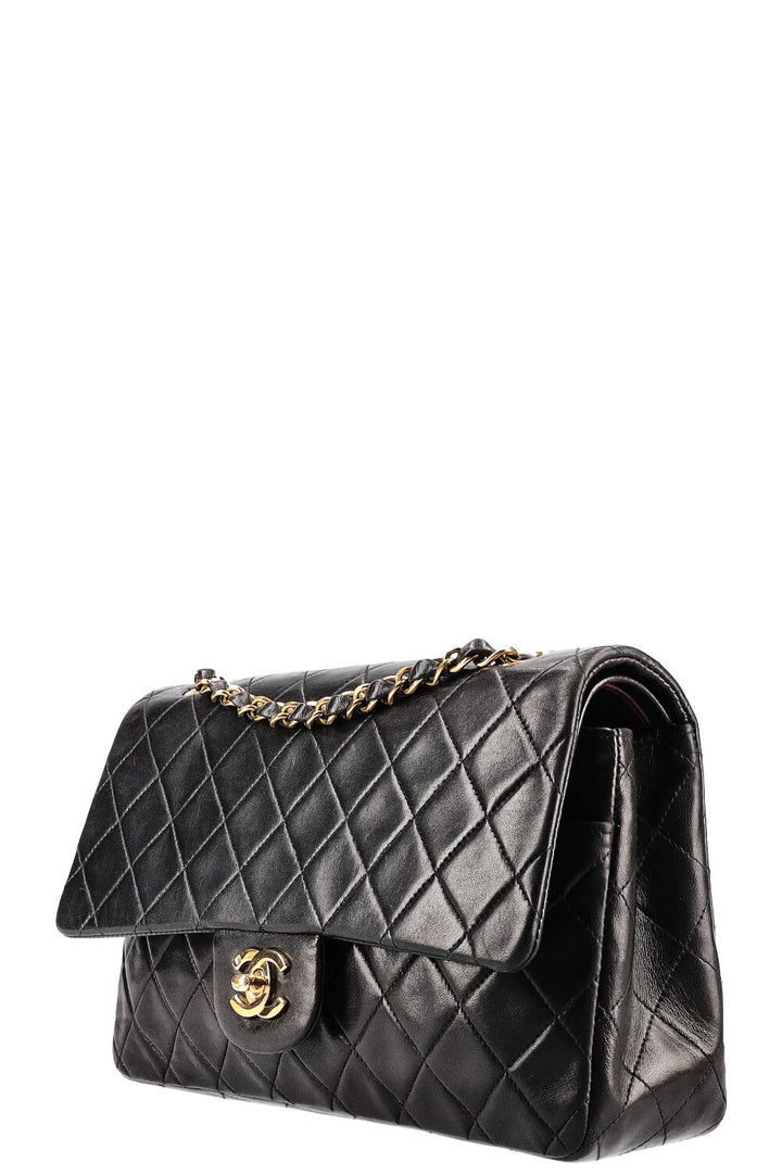 CHANEL Vintage Double Flap Bag Medium Black