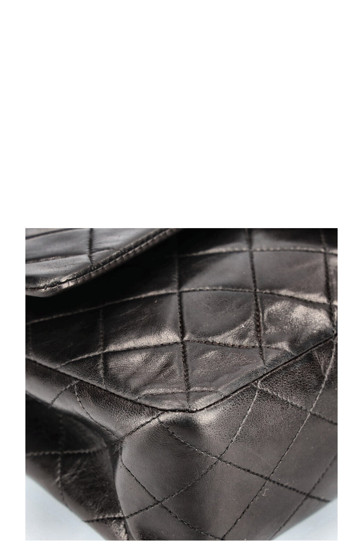 CHANEL Vintage Double Flap Bag Medium Black