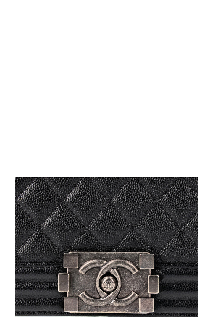 CHANEL Boy Bag Large Caviar Black