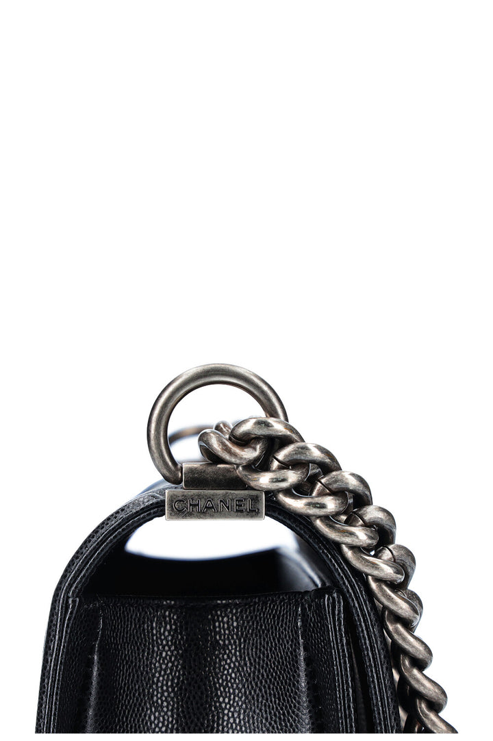 CHANEL Boy Bag Large Caviar Black