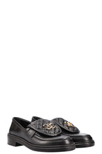 CHANEL Quilted Loafer Flats Black
