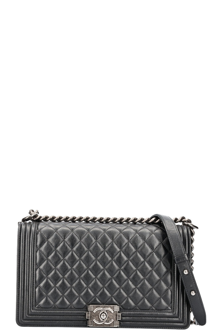CHANEL Sac Garçon Grand Noir 2014 - 2015