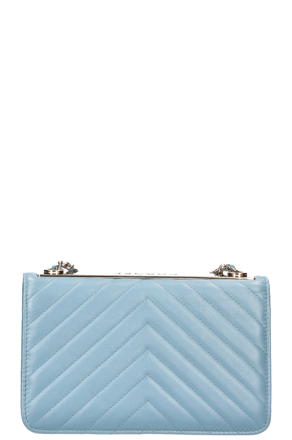 CHANEL Trendy CC WOC Chevron Blue