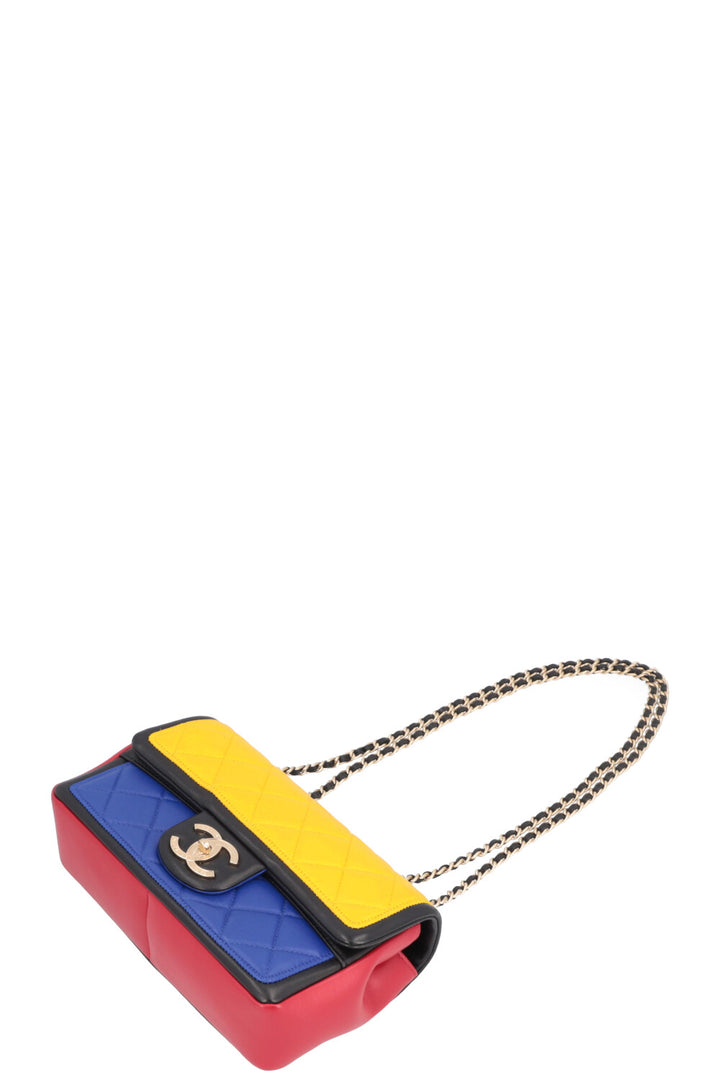 CHANEL Mondrian color block flap bag