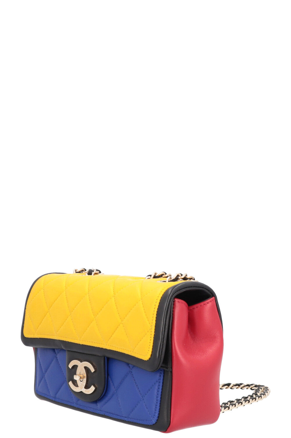 CHANEL Mondrian color block flap bag