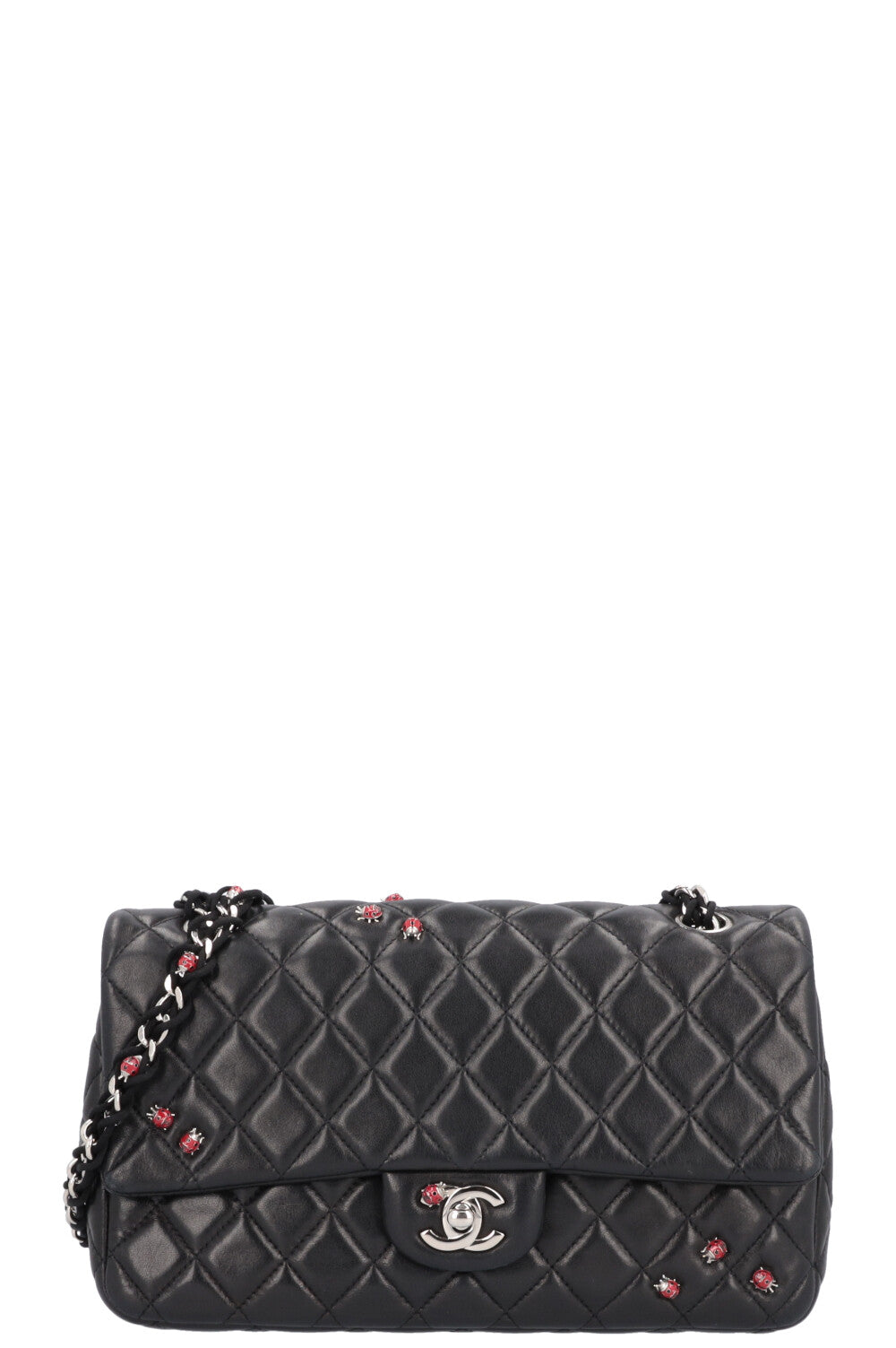 CHANEL Medium Single Flap Bag Ladybugs