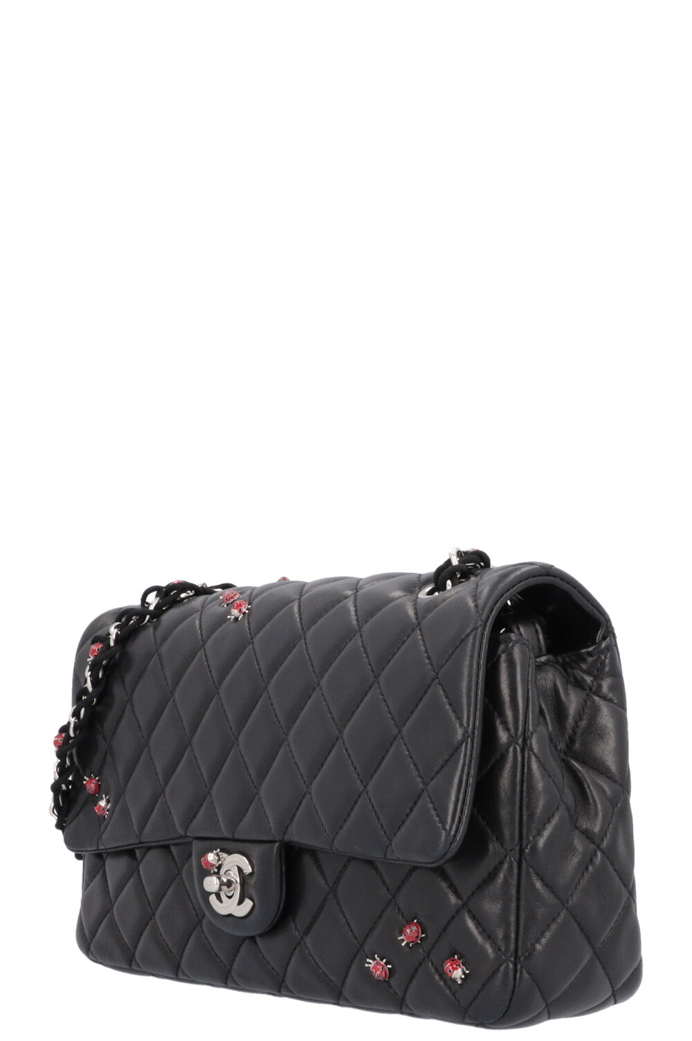 CHANEL Medium Single Flap Bag Ladybugs