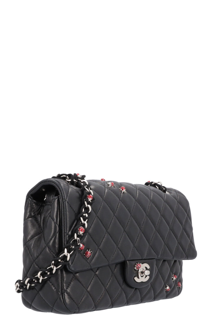 CHANEL Medium Single Flap Bag Ladybugs