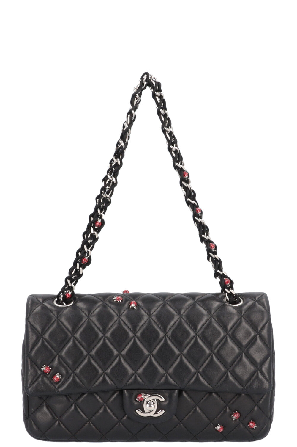 CHANEL Medium Single Flap Bag Ladybugs