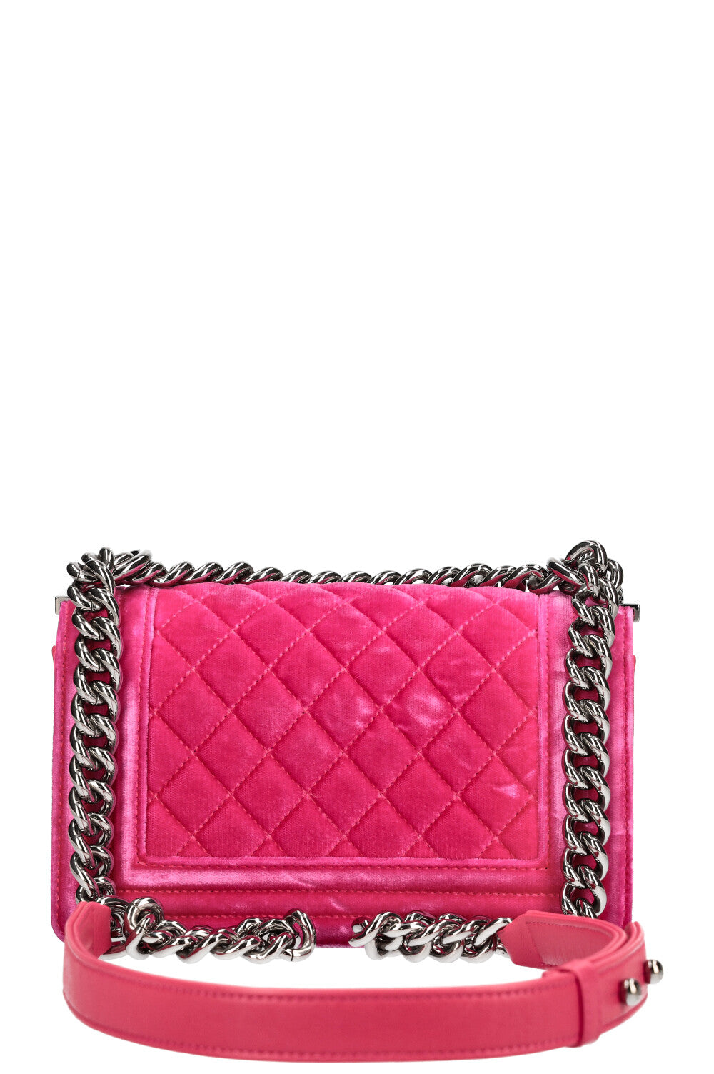 CHANEL Boy Bag Small Pink Velvet