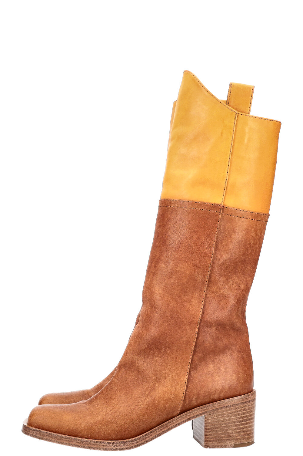 Orange chanel boots online