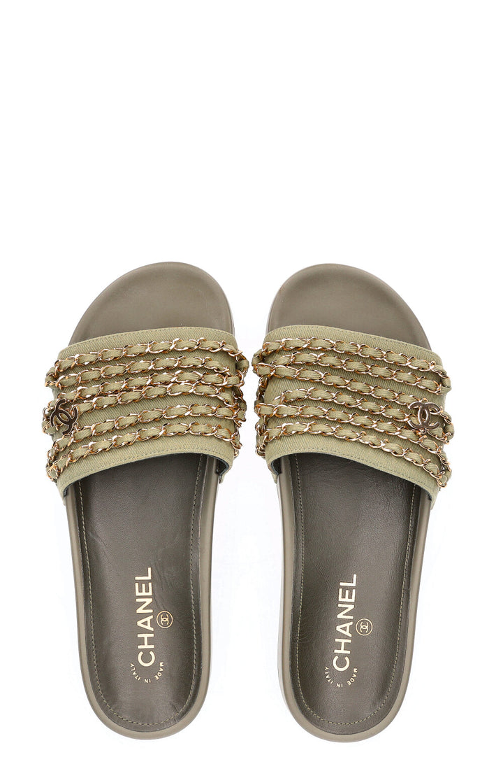 CHANEL Ballerines Vert