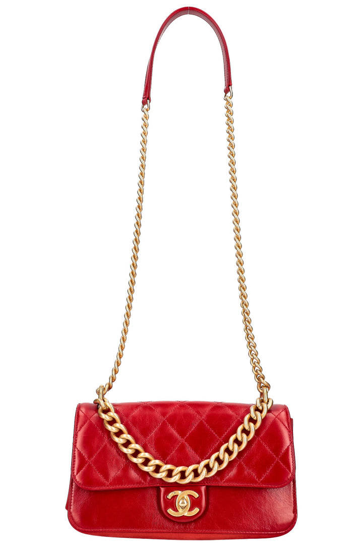 CHANEL Paris Cosmopolite Bag Small Red