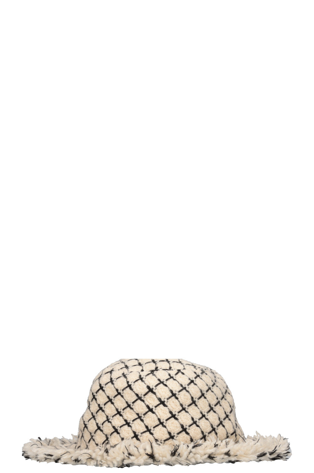 CHANEL Tweed Hat White