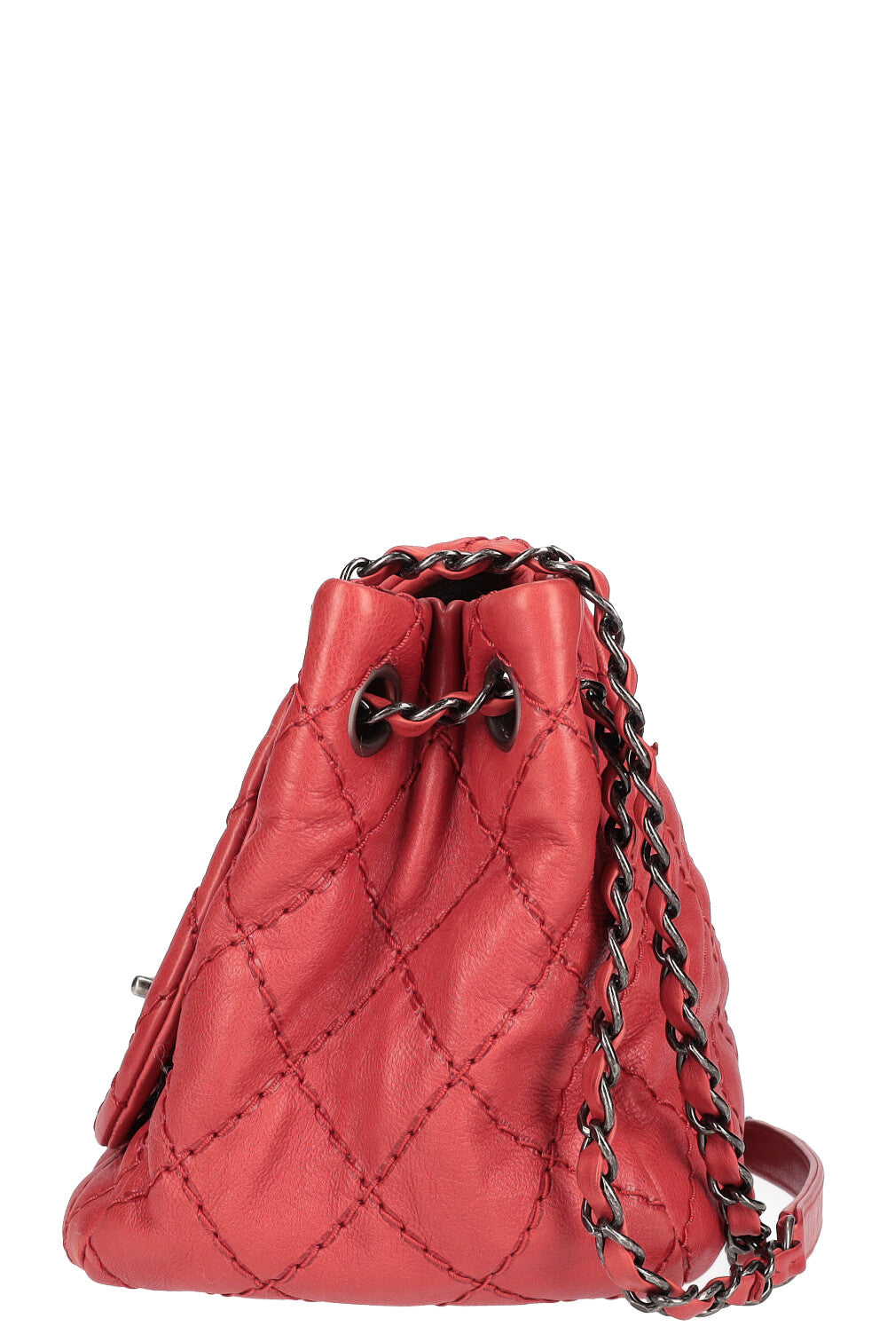 CHANEL Quilted Bag Leather Red
