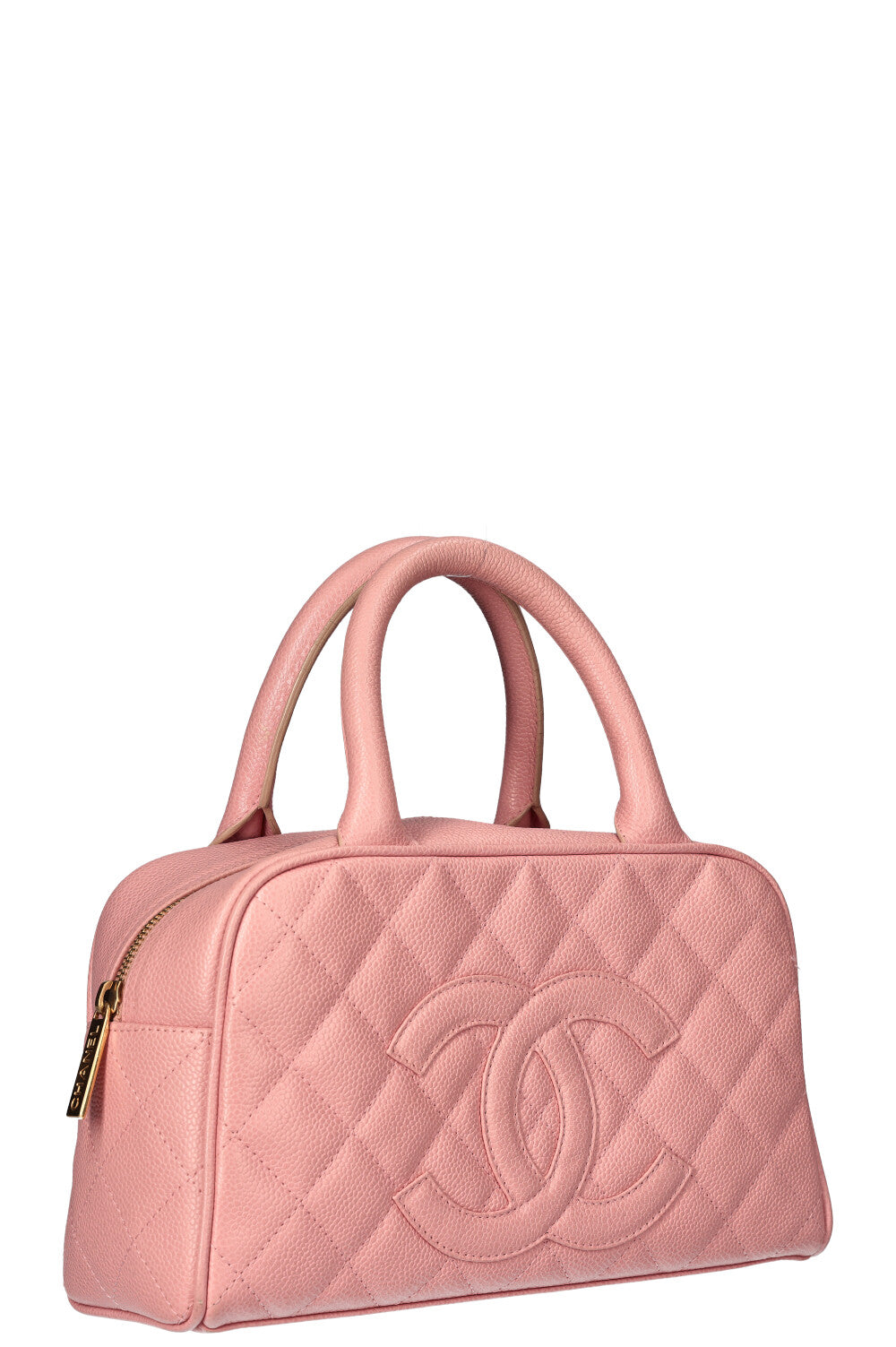NWT 18S Chanel Pearly Pink Caviar Classic Quilted Rectangular Mini Fla – Boutique  Patina