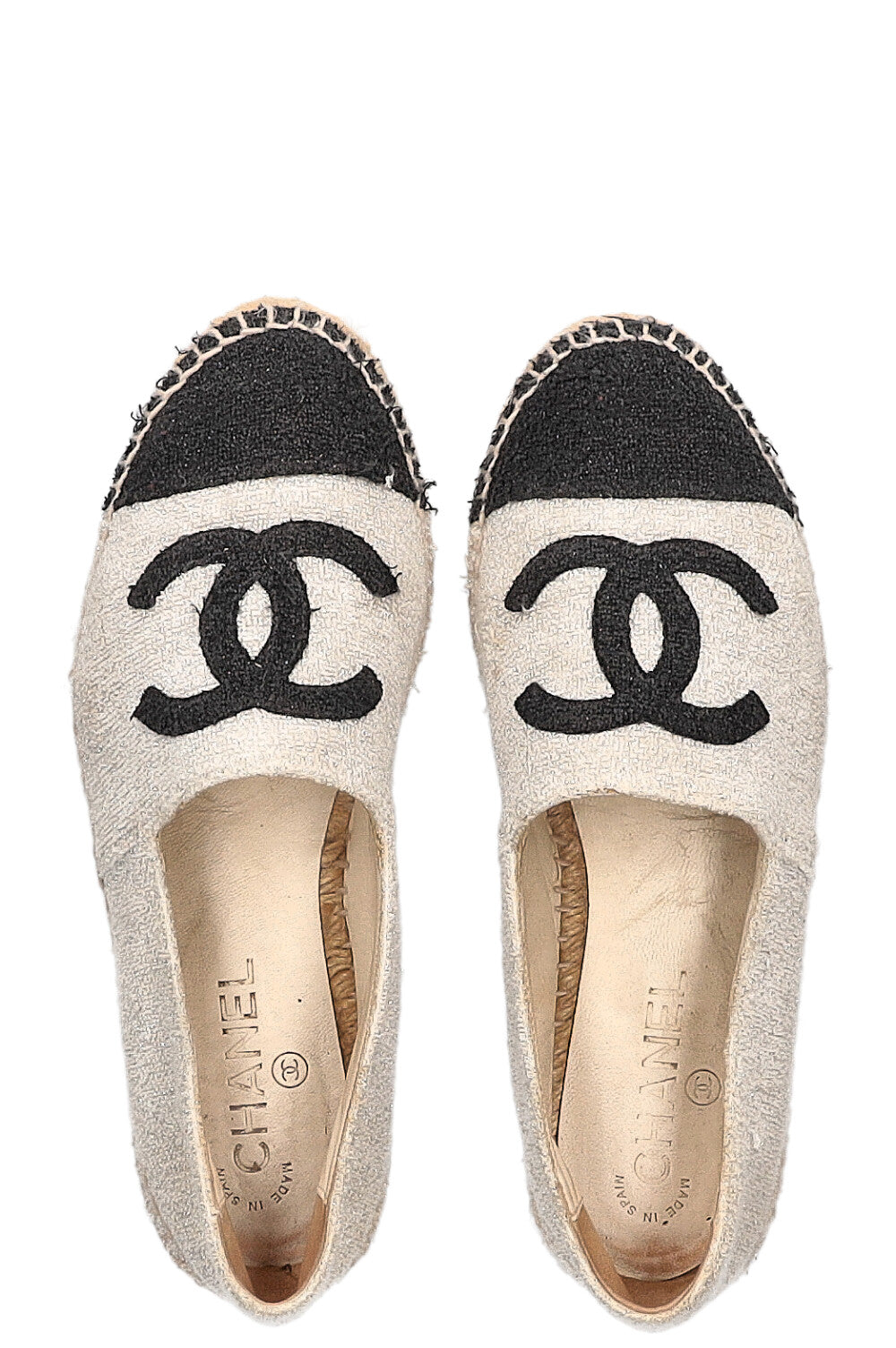 CHANEL Espadrilles Black and White