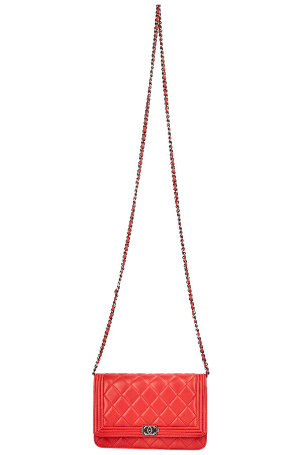 Chanel Boy WOC Red
