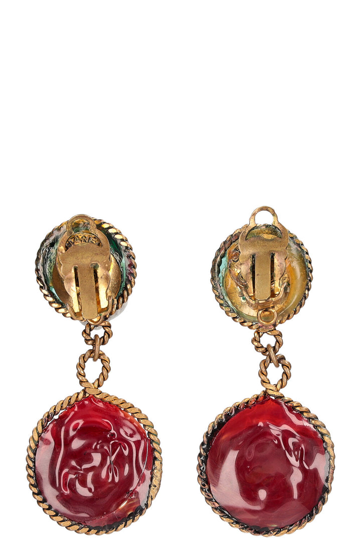 CHANEL Vintage Earclips Gripoix 1983