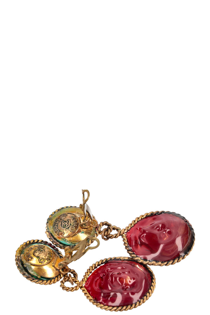 CHANEL Vintage Earclips Gripoix 1983