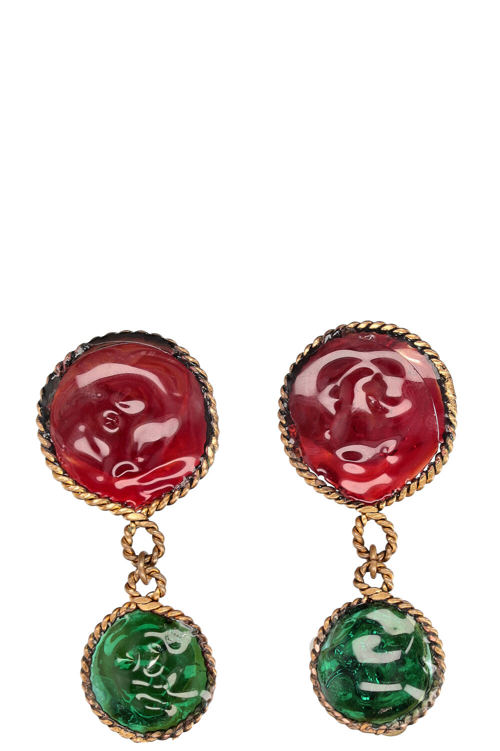 Chanel Vintage Earclipc Gripoix 1983