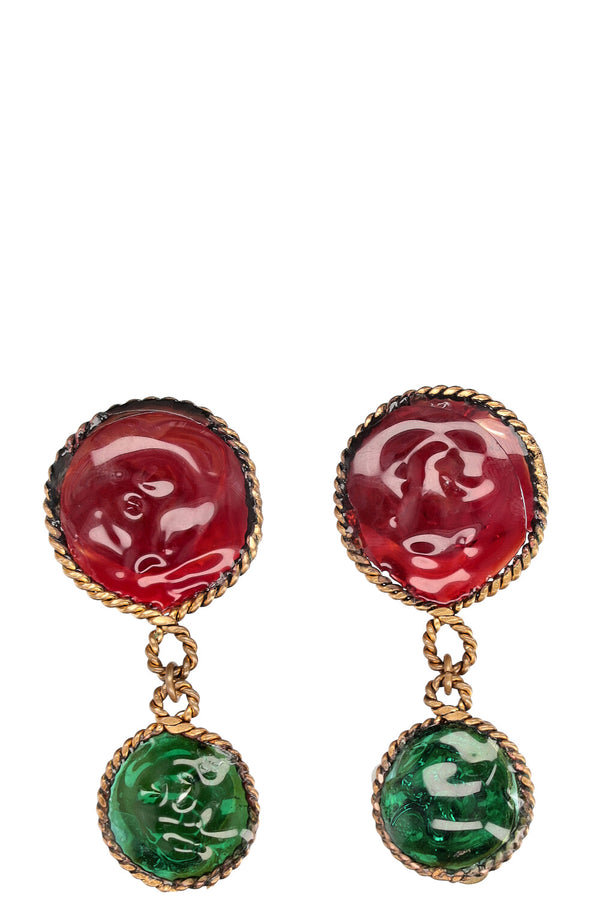 Chanel Vintage Earclipc Gripoix 1983