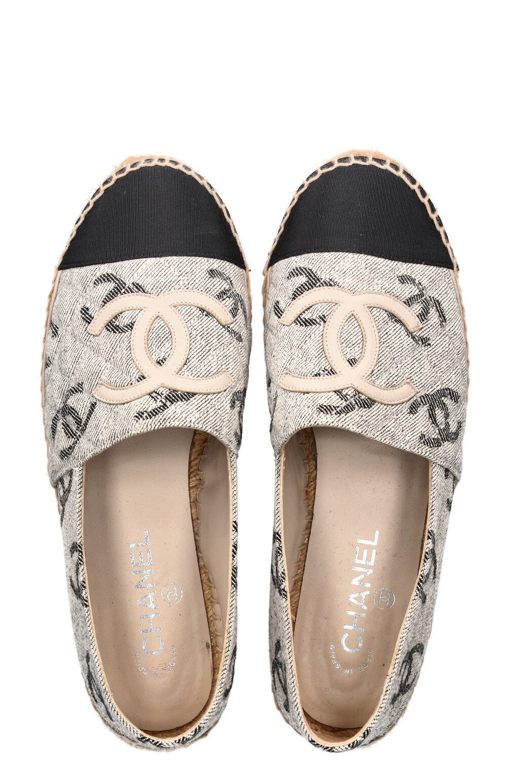 CHANEL Espadrilles CC Grey