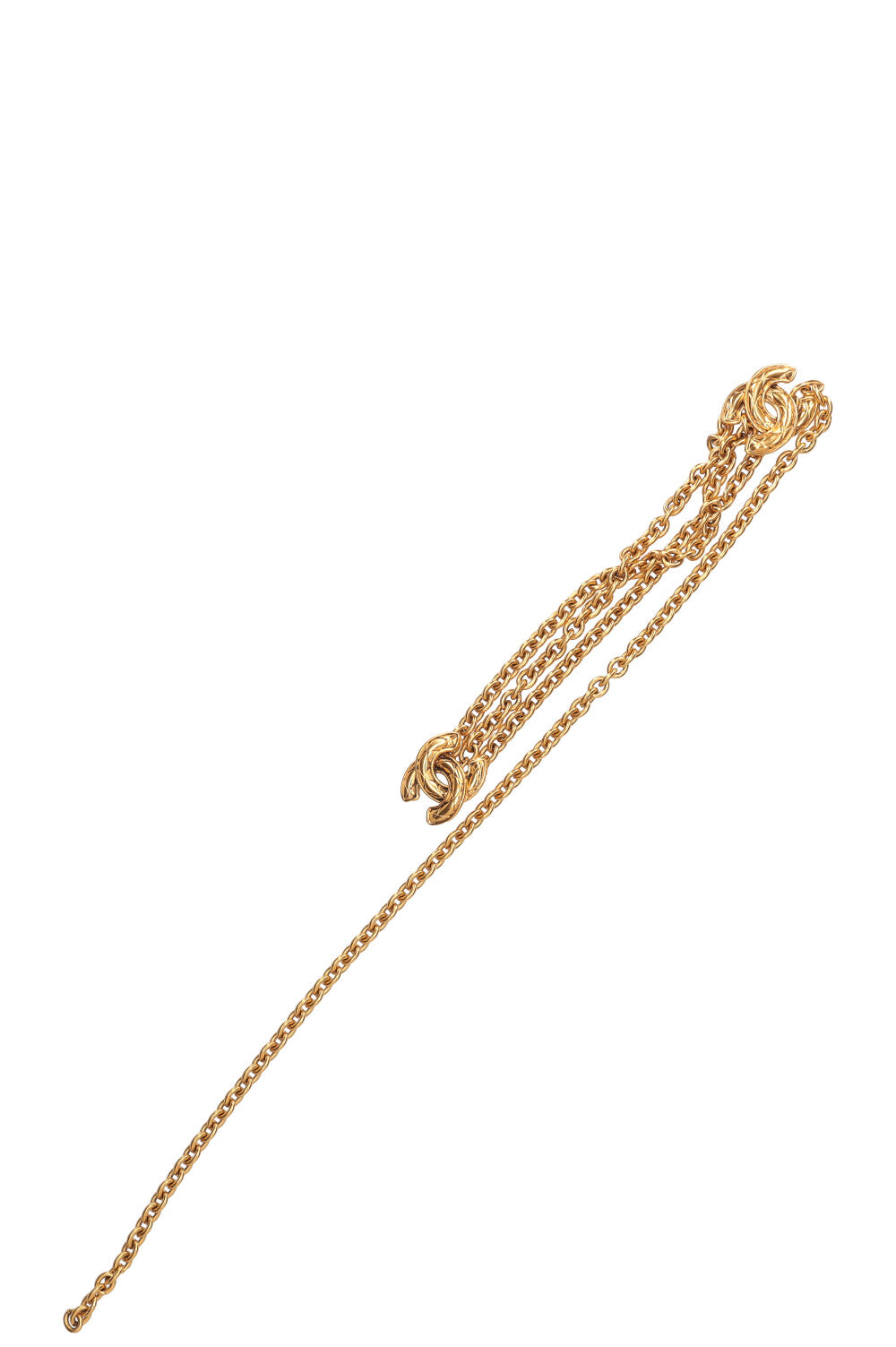 CHANEL Ceinture CC matelassée vintage Or