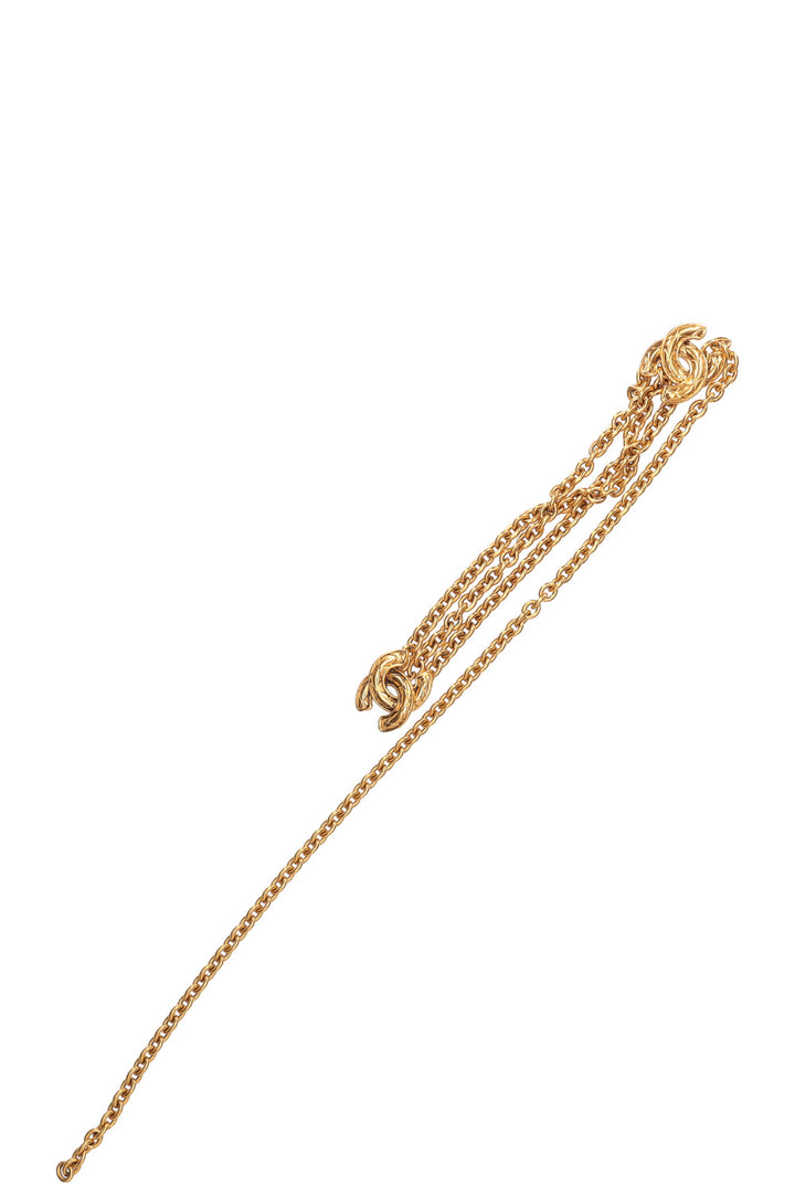 CHANEL Ceinture CC matelassée vintage Or