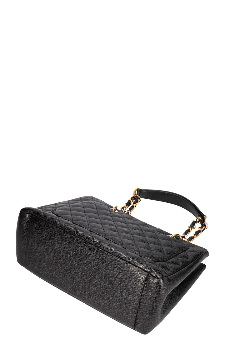 CHANEL GST Cabas Noir Caviar