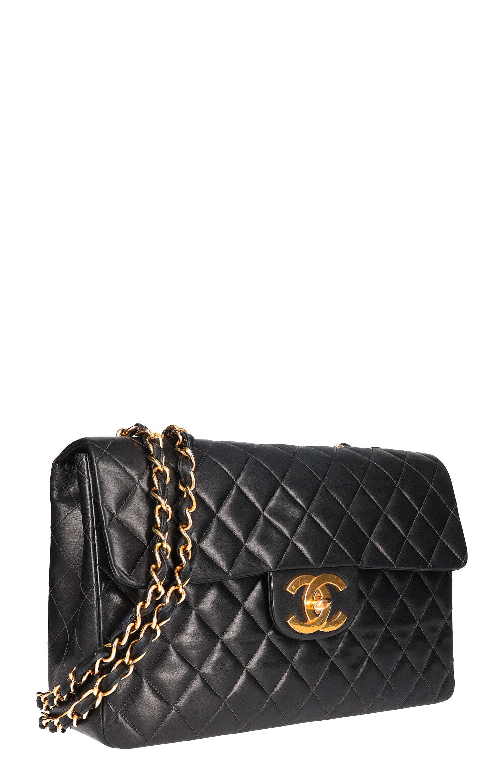 Chanel Casual Pocket Flap Messenger Bag Quilted Caviar Medium