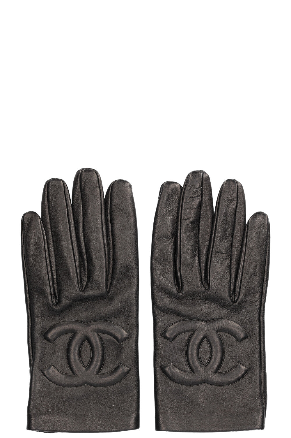 Chanel CC Leather Gloves 