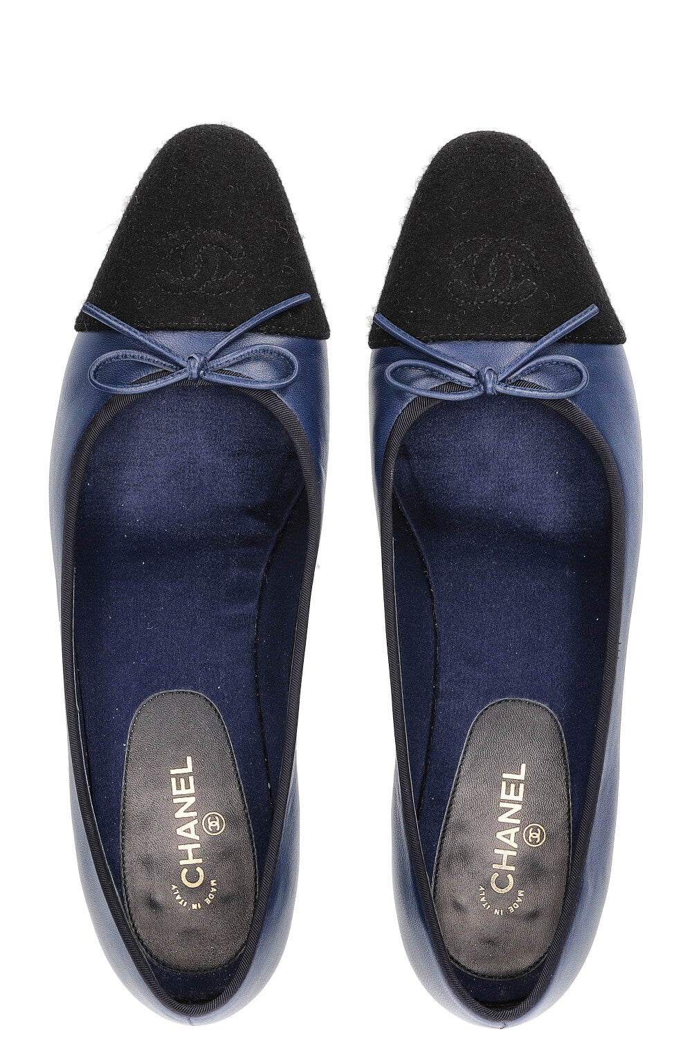 CHANEL Ballerines Classiques Bleu