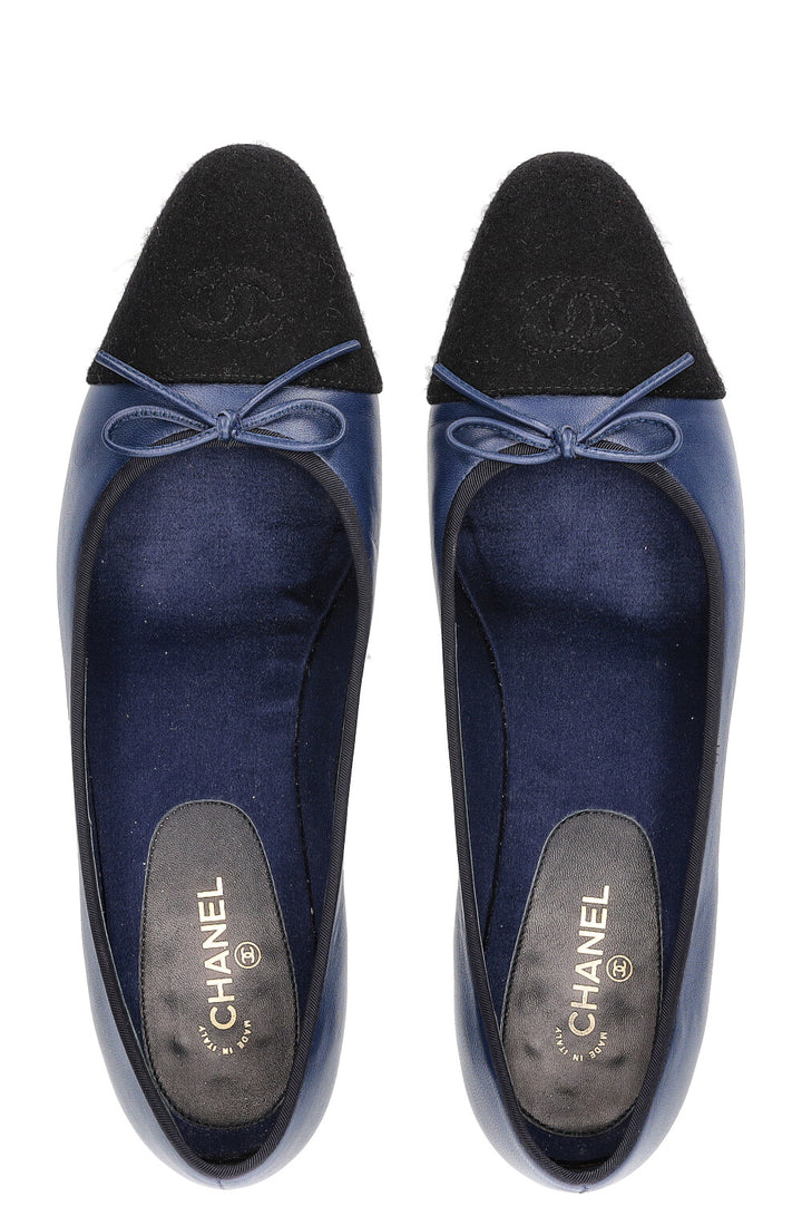 CHANEL Classic Flats Blue