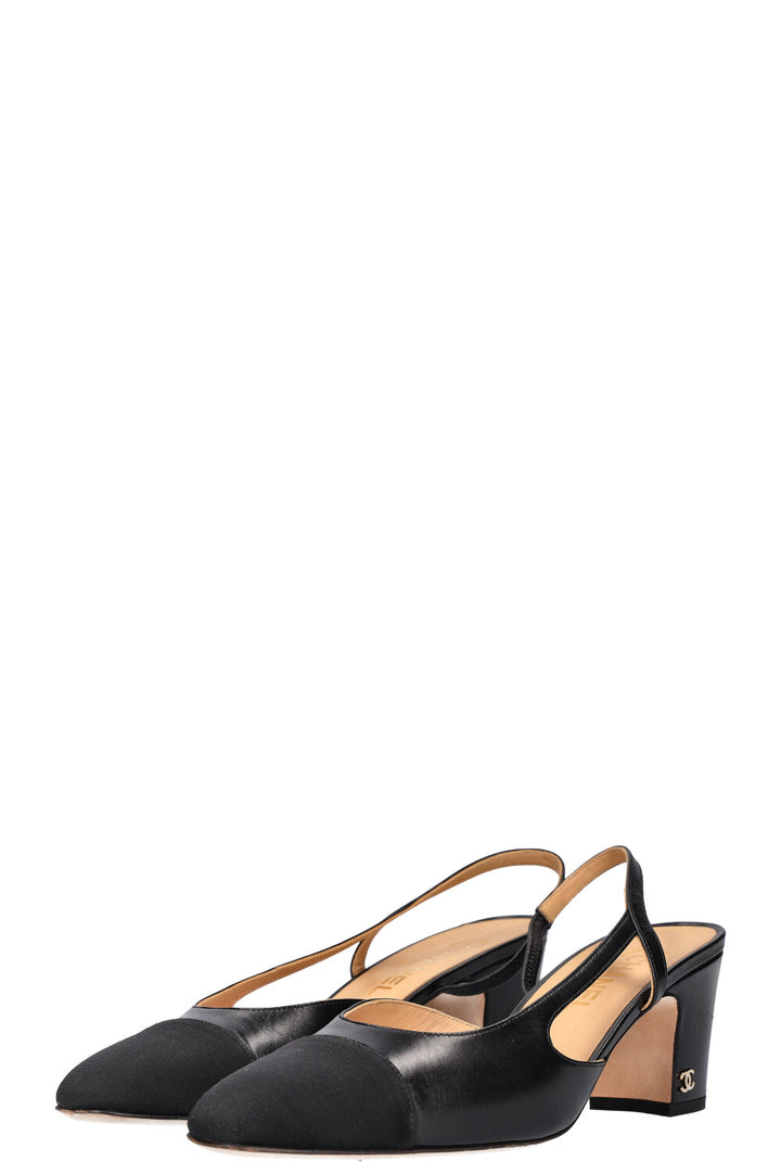 CHANEL Classic Slingback Heels Black