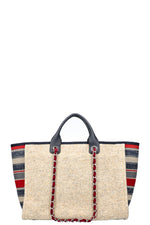 CHANEL Large Deauville Tote Bag Natural Canvas