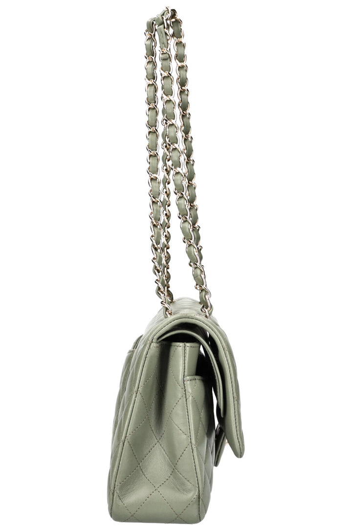 CHANEL Medium Double Flap Bag Sage