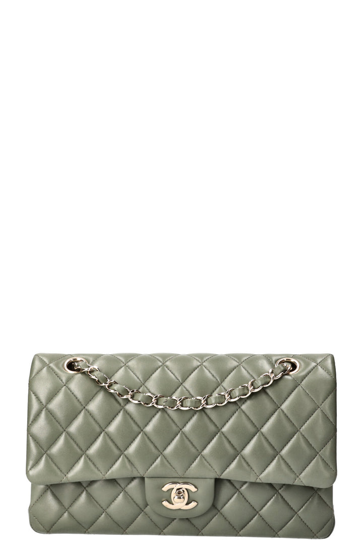 CHANEL Medium Double Flap Bag Sage