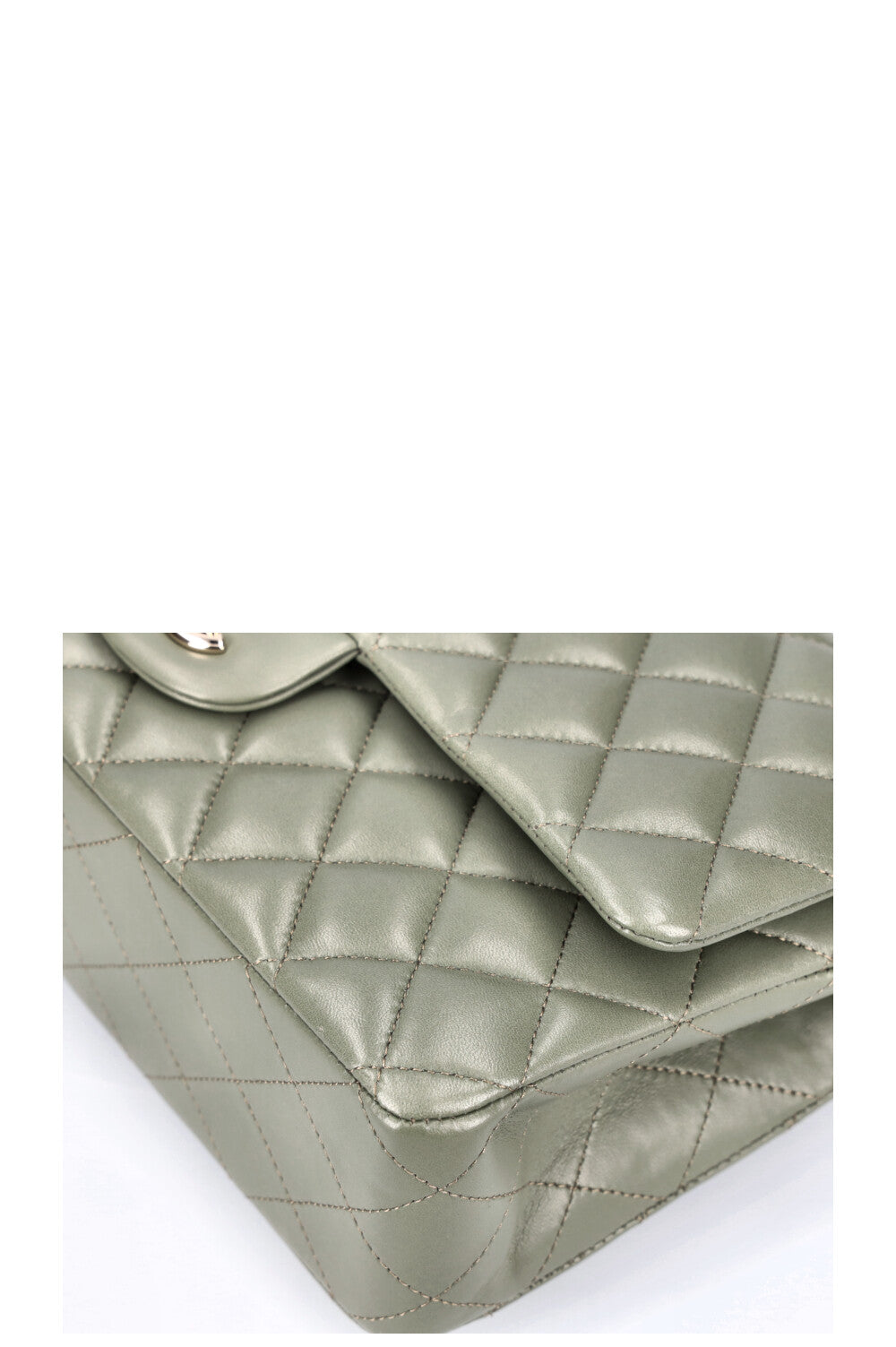 CHANEL Medium Double Flap Bag Sage