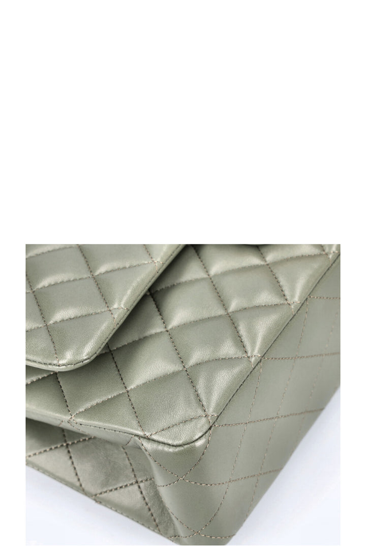 CHANEL Medium Double Flap Bag Sage