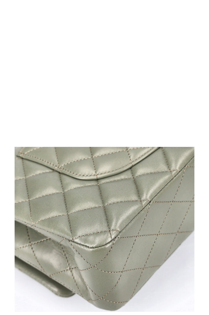 CHANEL Medium Double Flap Bag Sage