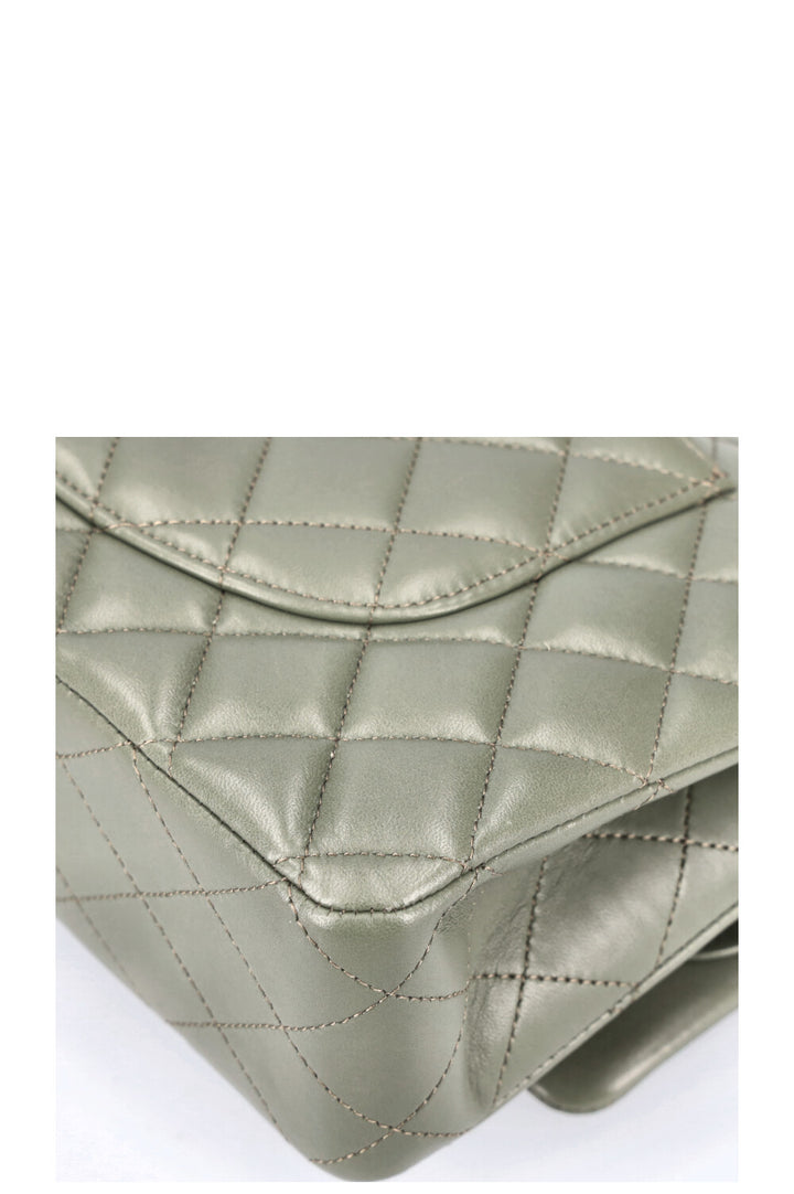 CHANEL Medium Double Flap Bag Sage