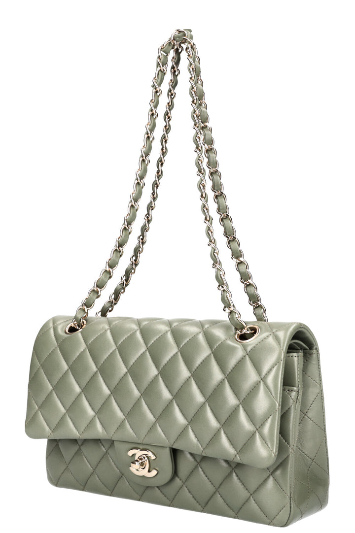 CHANEL Medium Double Flap Bag Sage