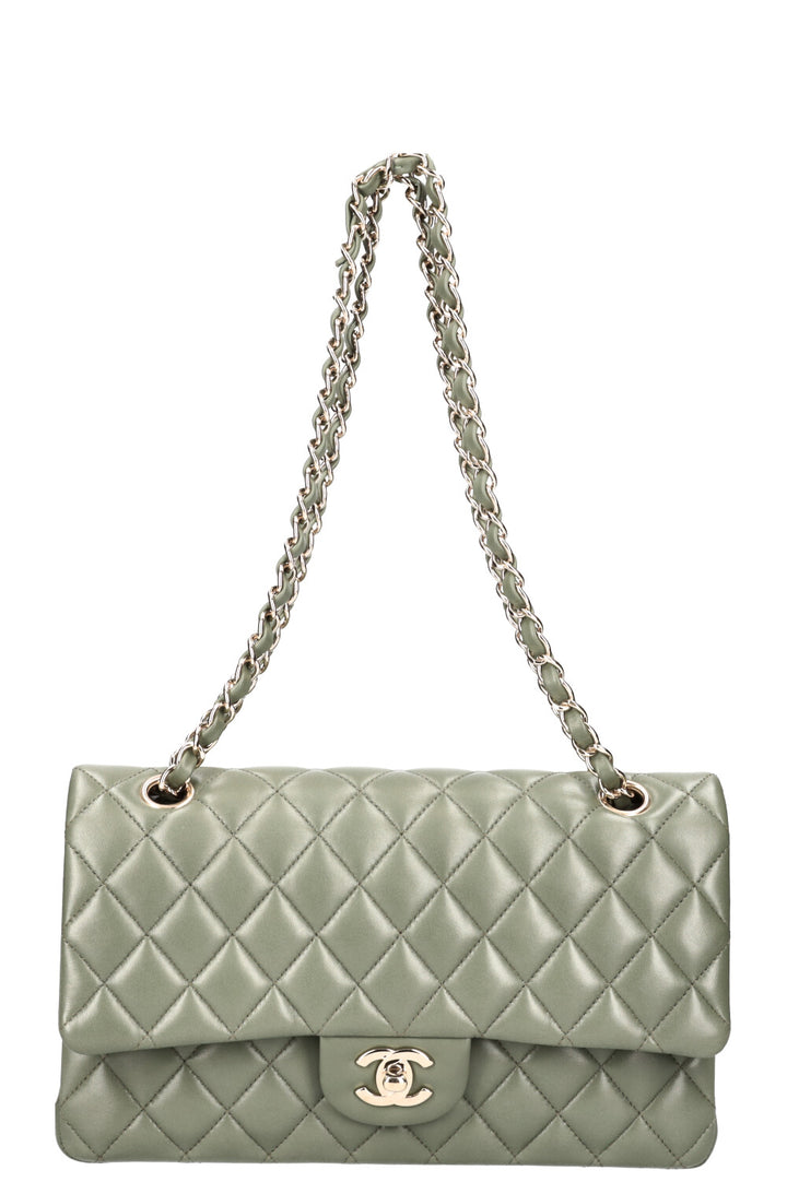 CHANEL Medium Double Flap Bag Sage