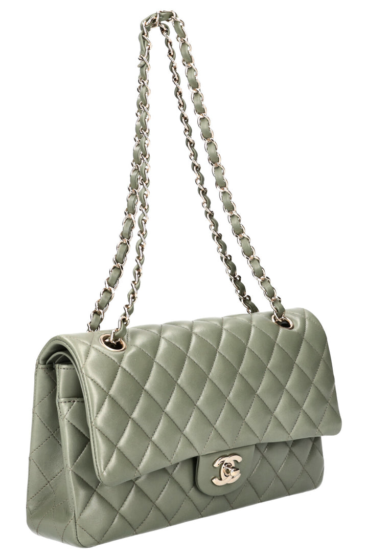 CHANEL Medium Double Flap Bag Sage