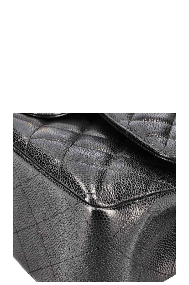 CHANEL Jumbo Double Flap Bag Caviar Black