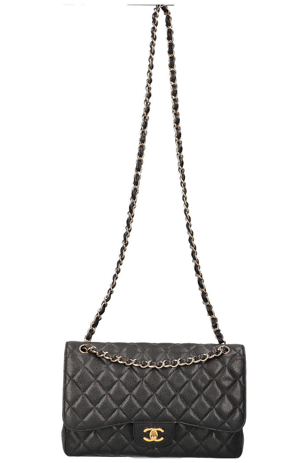 CHANEL Jumbo Double Flap Bag Caviar Black