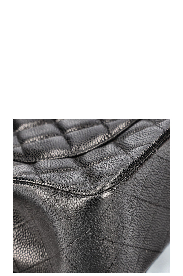CHANEL Jumbo Double Flap Bag Caviar Black